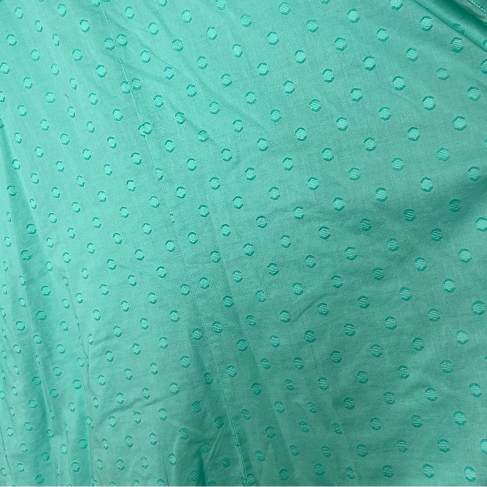 Van Heusen Teal Top Size XXL Women’s Cotton Dots Collar Button Details - Picture 6 of 11